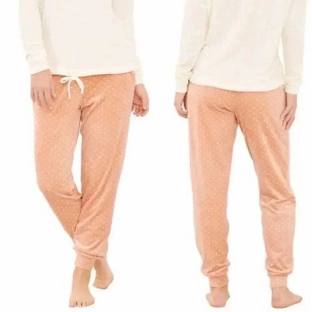 Three Dots Polka Dot Pastel Pink Pajama Pants Size Small - Picture 1 of 7